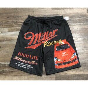 Miller High Life Racing Team Mens Medium Black Shorts New with Tags